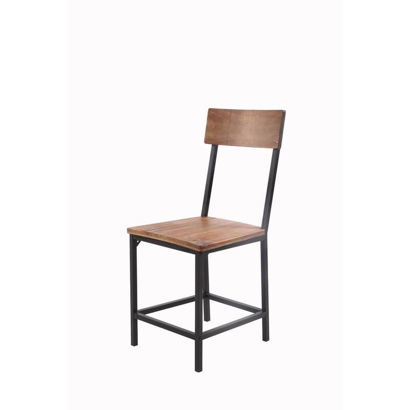 Dining chair/Stools with reclaimed wood seat & back, Set of 2