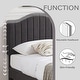 preview thumbnail 15 of 21, VECELO Height Adjustable Upholstered Kids Bed Frame,Twin Size Bed Set of 2