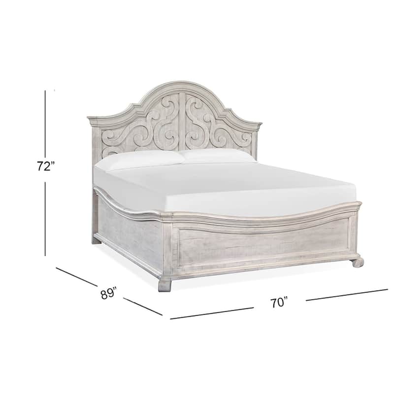 Magnussen Home Bronwyn Alabaster Shaped Panel Bed