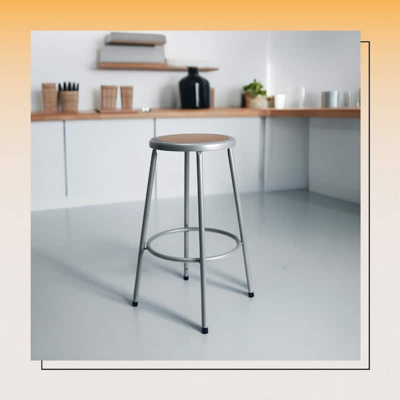 Hampden Furnishings Felix Collection Steel Science Stool, AssemblyReady