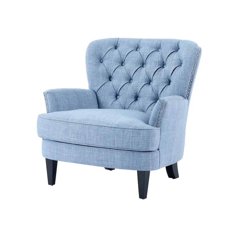 Vintage Lounge Chair with Nailhead Trim