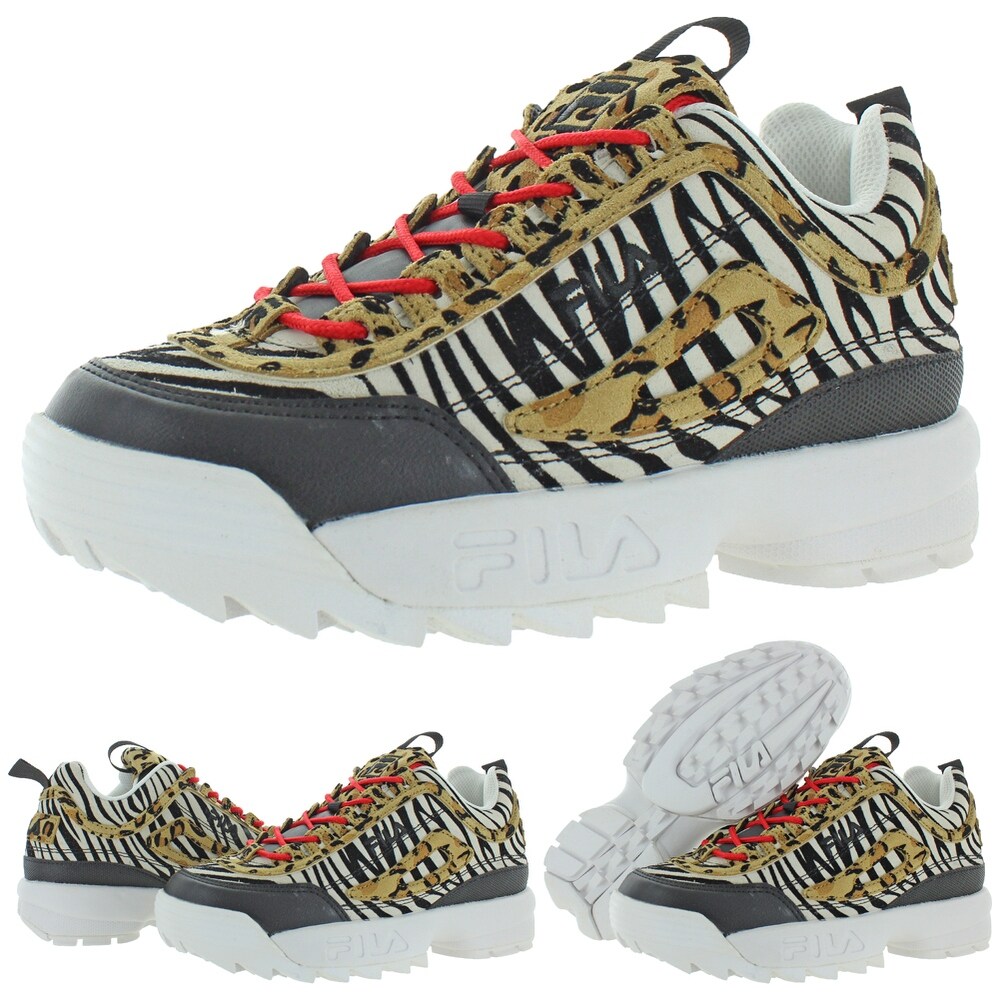 fila disruptor ii trainers black leopard
