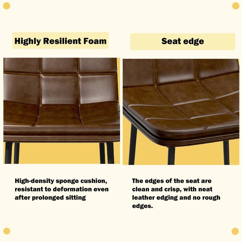 Metal Upholstered Bar Stools (Set of 4)