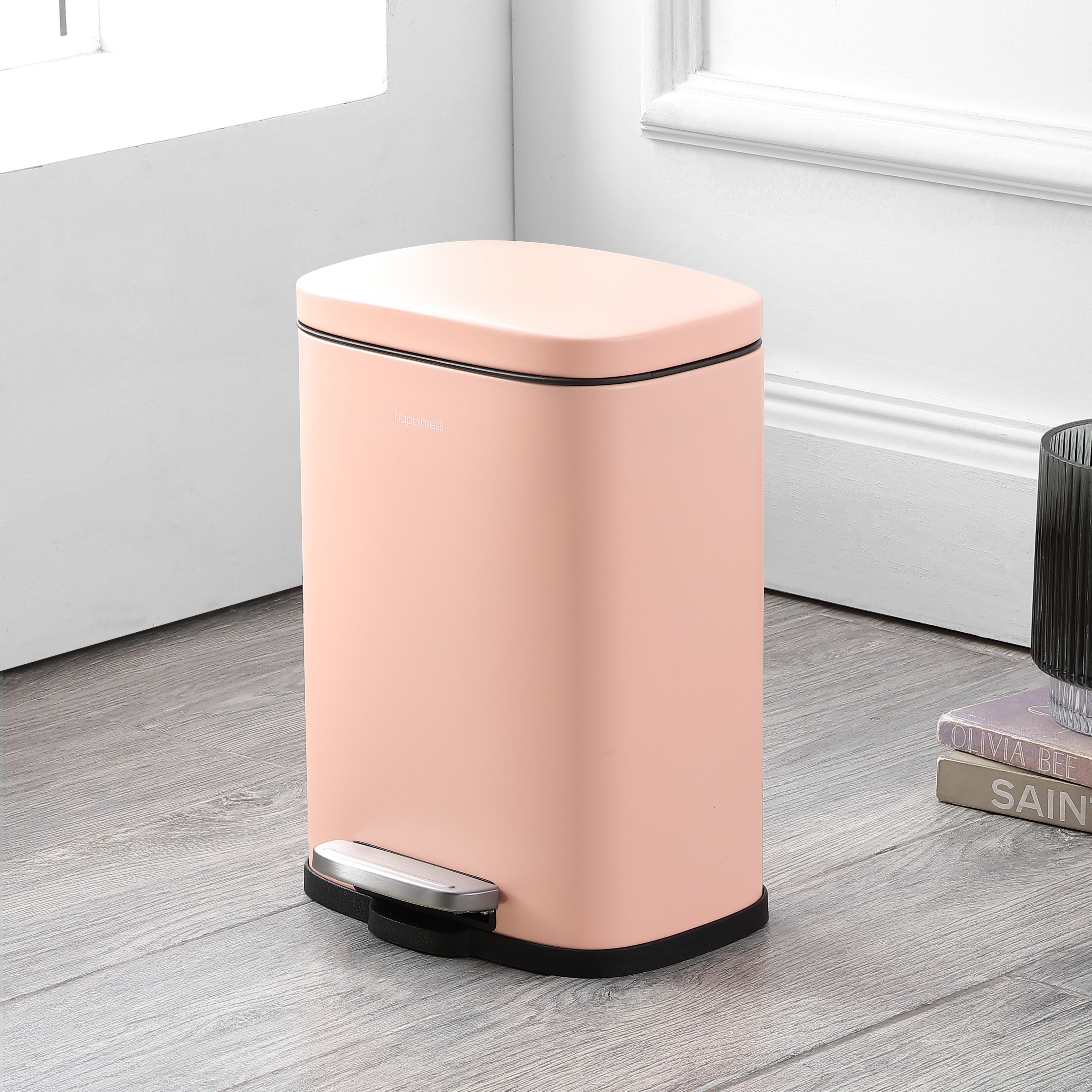 HPM1006K Connor Rectangular 13.2-Gallon Trash Can with Soft-Close Lid and Fre...-image