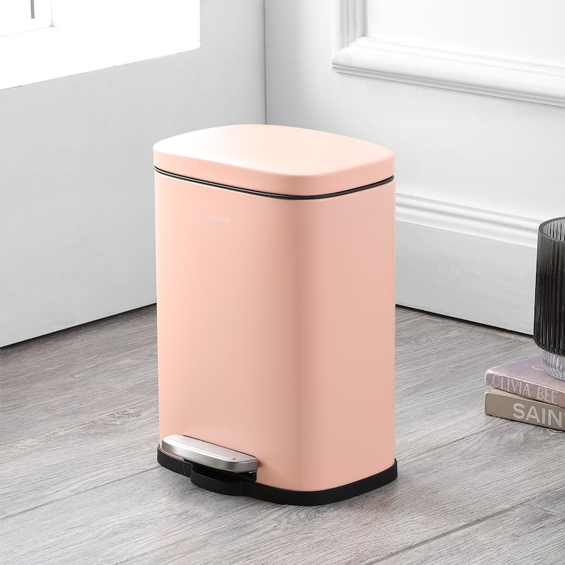 happimess 13-Gallon Trash Can with Soft-Close Lid and FREE Mini Trash Can