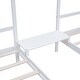 preview thumbnail 6 of 6, Double Twin Size Triangular House Beds with Built-in Table, White