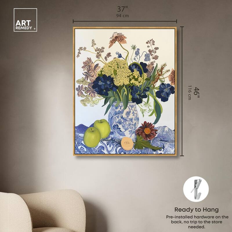 Flowers and Fruit Canvas by Art Remedy