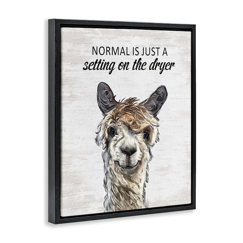 Stupell Normal is Just Dyer Setting Framed Floater Canvas Wall Art Design By Lettered and Lined