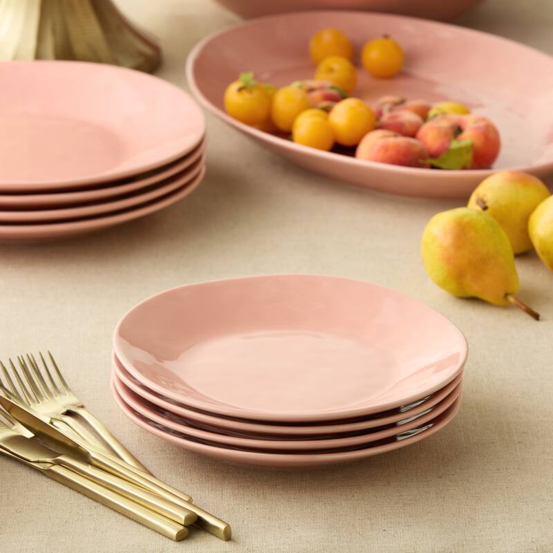 Certified International Desert Rose 9" Salad/Dessert Plates,Set of 4 - 9'' W x 9'' D x 1.25'' H