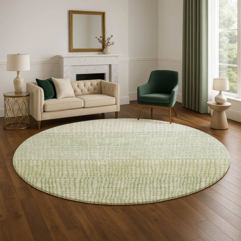Premium Washable Super Soft Modern Ombre Mayfield Rug - 8' x 8' - Sage