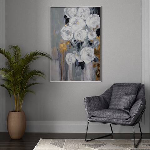 Blanc Fleur, Framed Painting