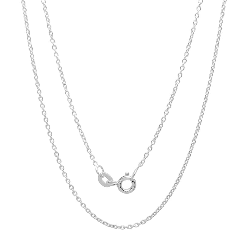 Roberto Martinez Sterling Silver 1mm Cable Chain (16"-24" Inch) - 16 Inch