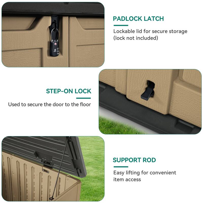 4.25 ft. W x 2.4 ft. D Resin Storage Shed