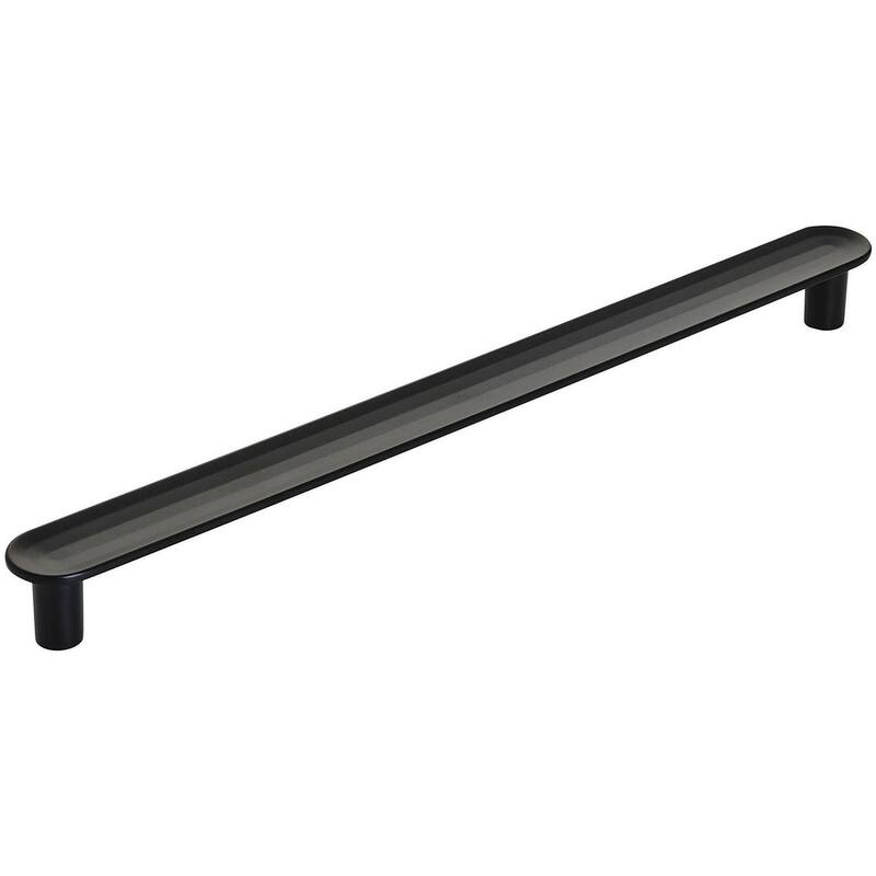 Amerock Concentric 7-9/16 Inch Center to Center Bar Cabinet Pull - Matte Black