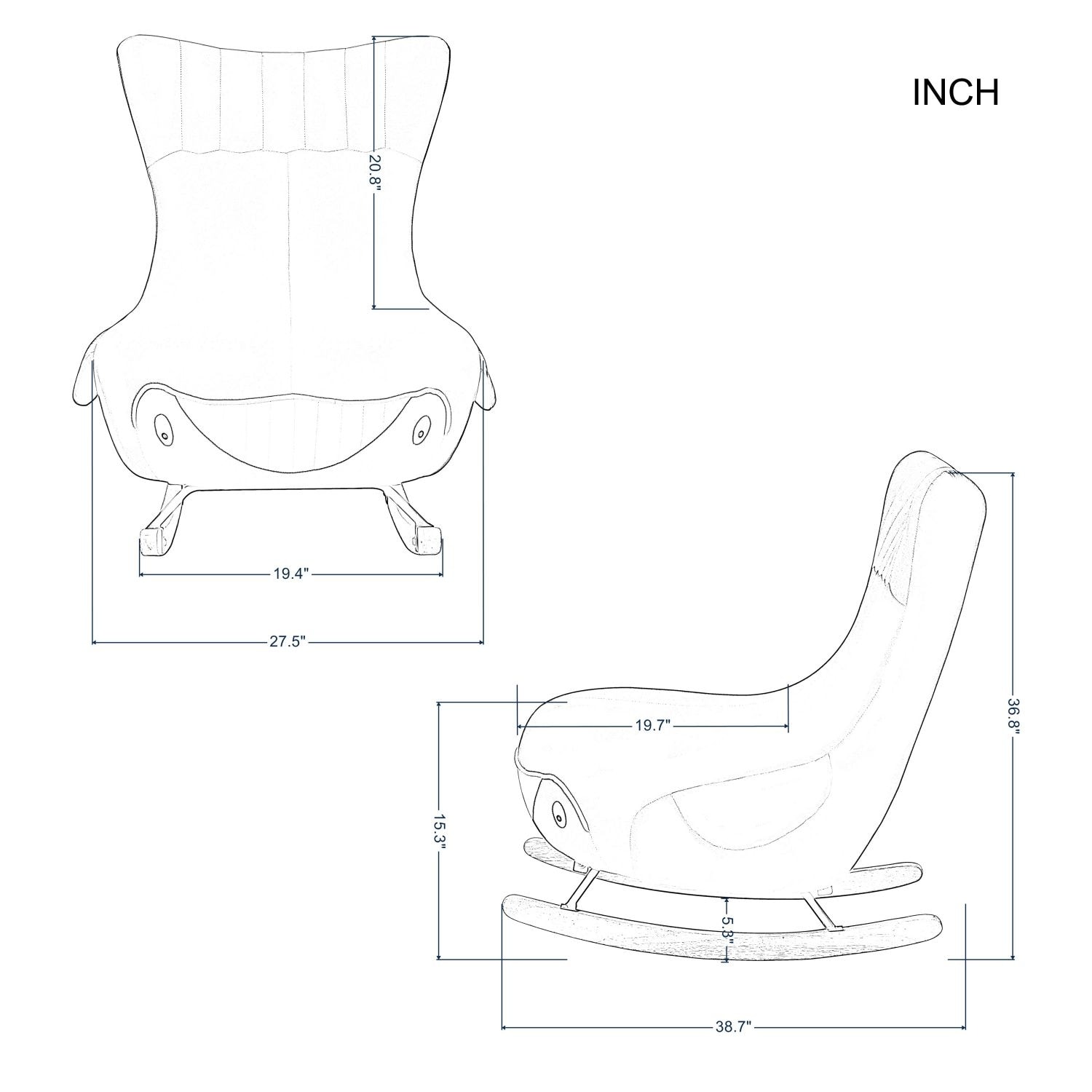 Whale hotsell rocking chair
