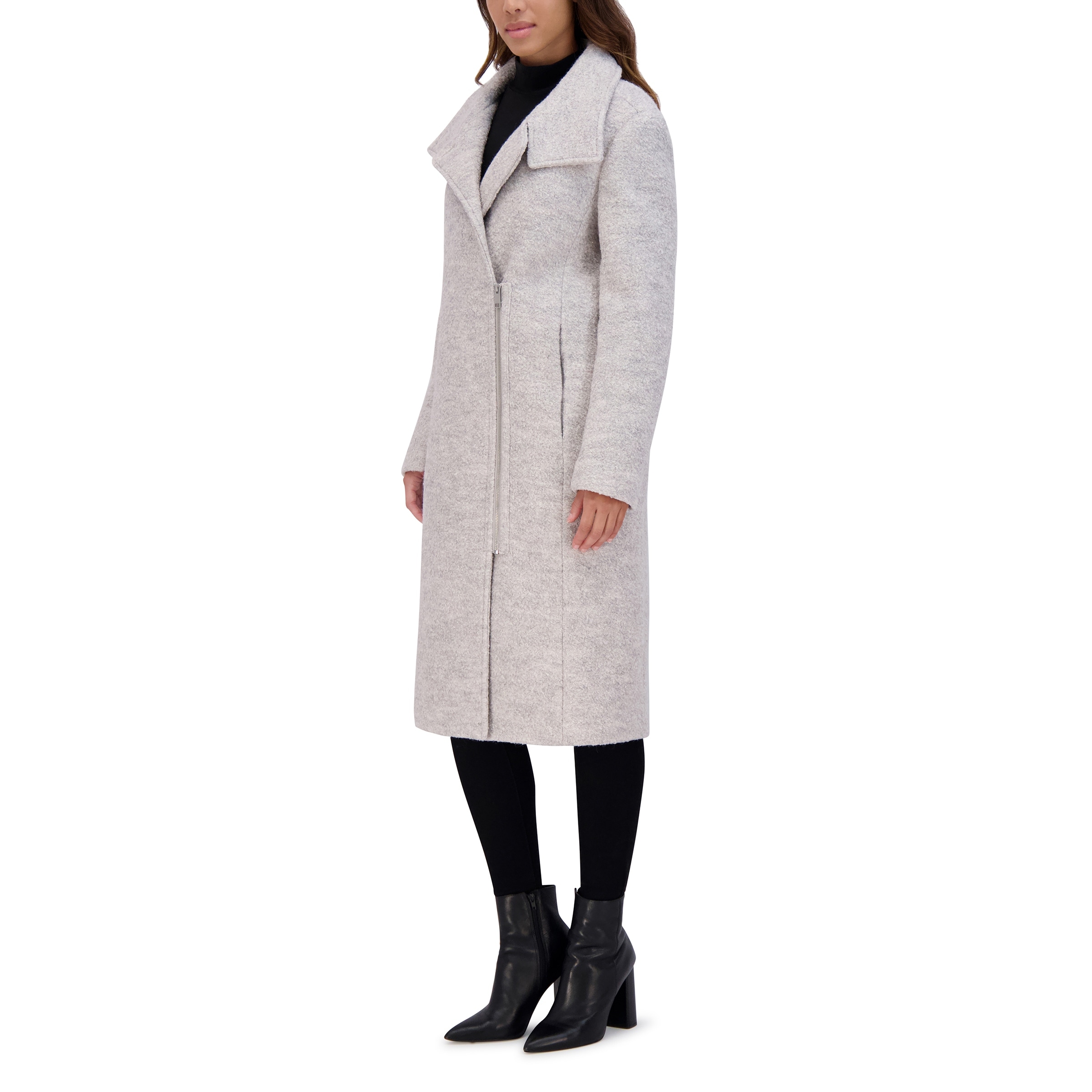Andrew Marc Geller Wool Blend Asymmetrical Zip Coat - Overstock