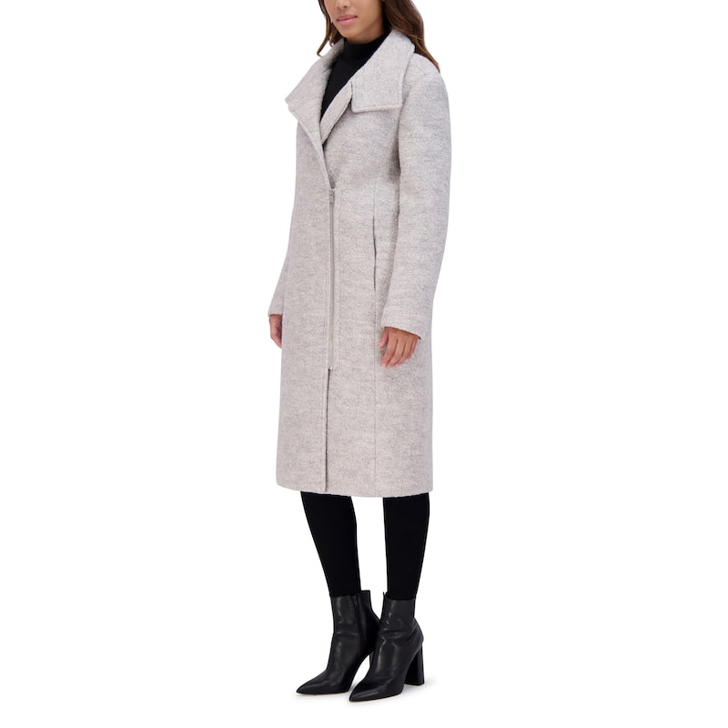 Andrew Marc Geller Wool Blend Asymmetrical Zip Coat