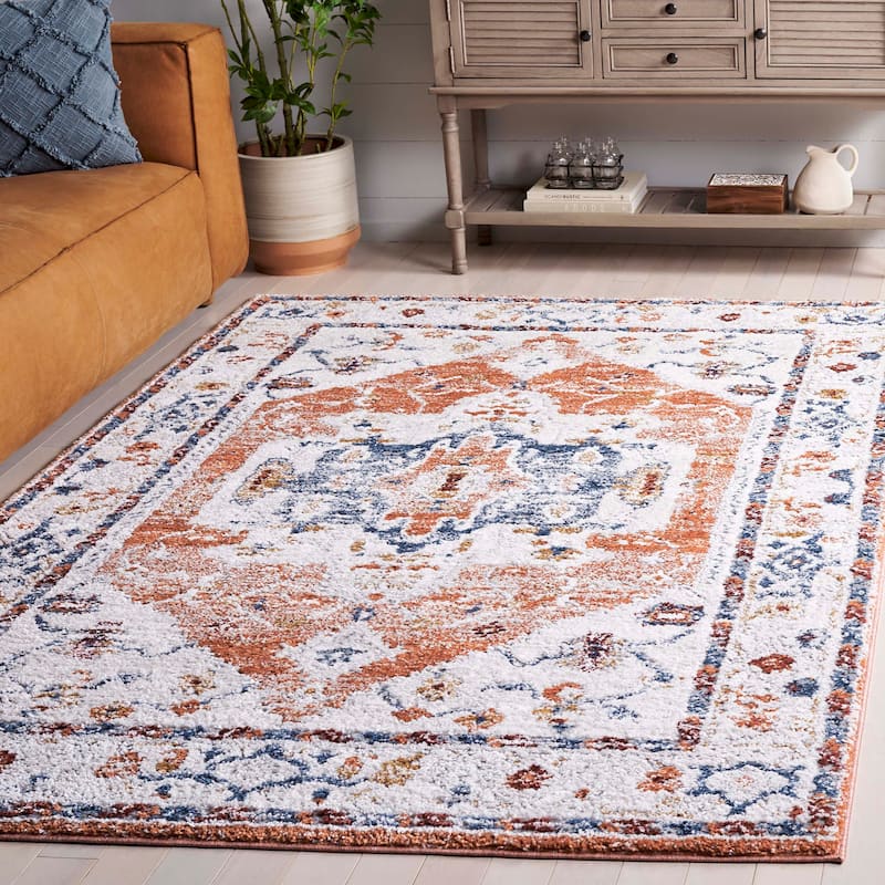 SAFAVIEH Luna Sharlene Oriental Medallion Rug - 8' x 10' - Ivory/Rust