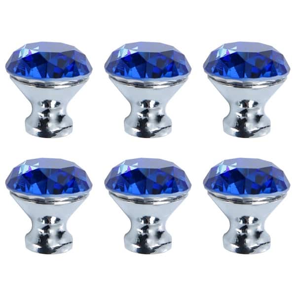 Shop 6pcs Crystal Knobs Wardrobe Dresser Knobs Pull Handle For