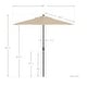 preview thumbnail 31 of 68, California Umbrella 7.5' Round Crank Lift Auto Tilt 8 Rib Aluminum Patio Umbrella, Bronze Finish, Olefin Royal Blue Fabric
