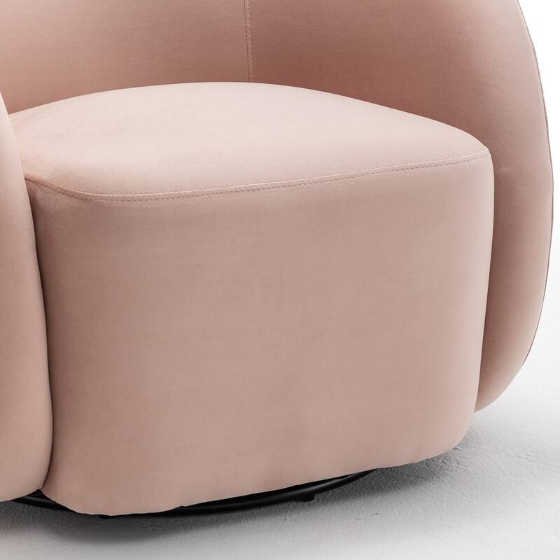 SEYNAR Modern Glam Velvet Upholstered 360 Degree Swivel Accent Armchair