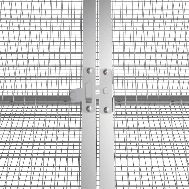 vidaXL Rabbit Cage Rabbit Hutch Garden Small Animal Cage Galvanized Steel