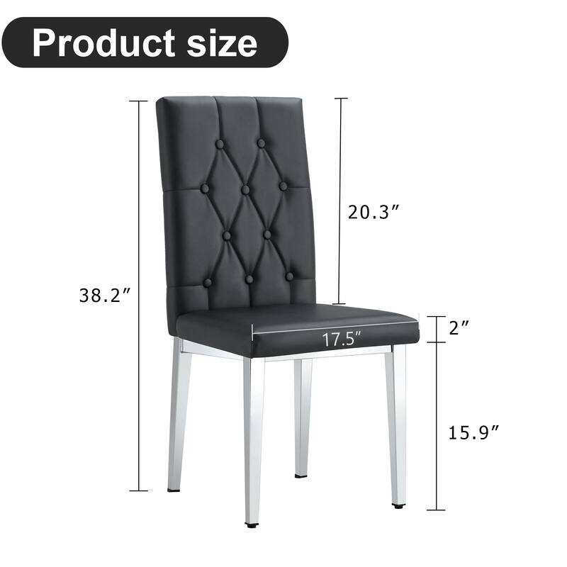 Modern style 4-piece dining chair set