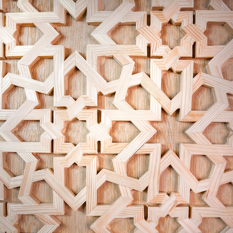 Hand Carved Moroccan Door ,39'' W x 3.5" D x 82" H