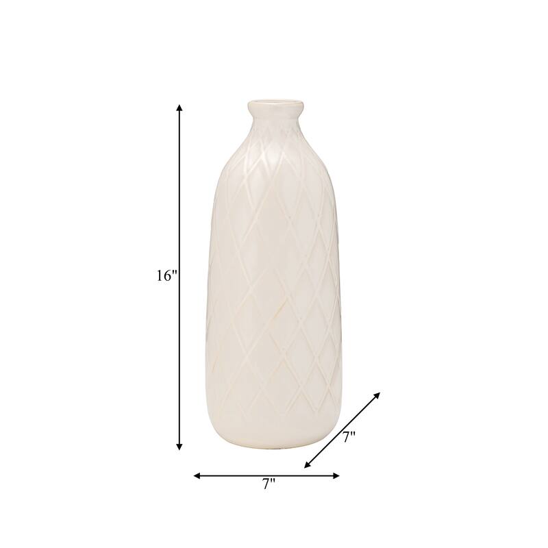 Sagebrook Home Neutral Ceramic Vase