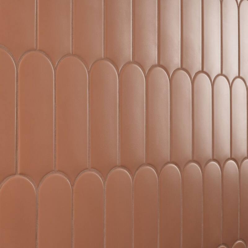 Fan 3" x 8" Matte Wall Tile