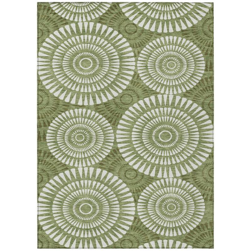 HomeRoots Geometric Transitional Rectangle Outdoor Rug
