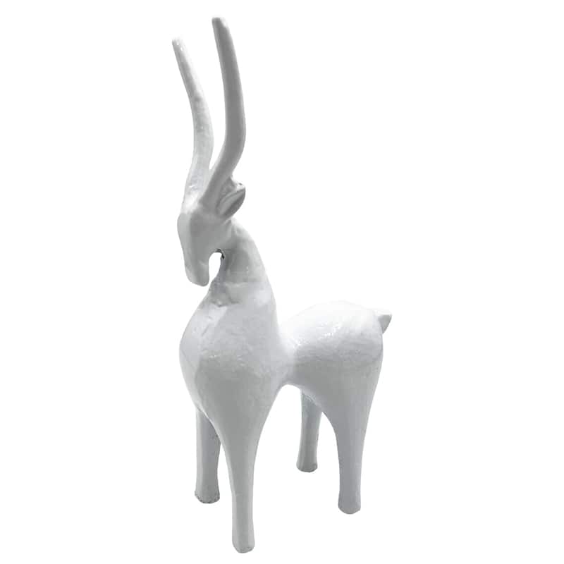 12 Inch Tall Decorative Handmade Aluminum Goat Sculpture - 6 x 3 x 12 in