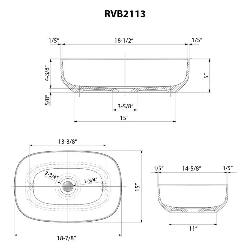 Ruvati 19-inch Matte Gold and White Bathroom Vessel Sink epiStone Solid Surface - RVB2113GW