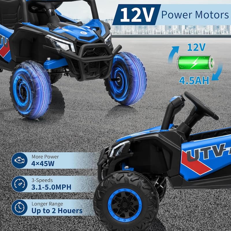 12V Kids Ride On Car,UTV Truck with Remote Control,Electric Vehicle with 4 Spring Suspension