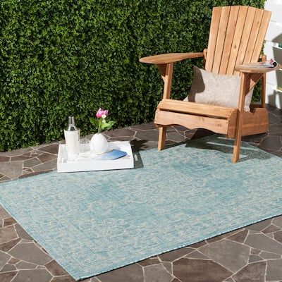SAFAVIEH Courtyard Karolyn Medallion Indoor/ Outdoor Waterproof Patio Backyard Rug