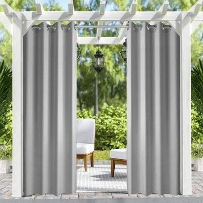 Pro Space Patio Outdoor Thick Waterproof Fabric Heavy Duty Indoor Panel , Grey - 50X108