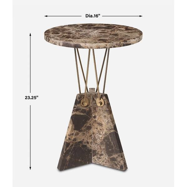 Uttermost 50002 Levitate 16" Diameter Marble Accent Table
