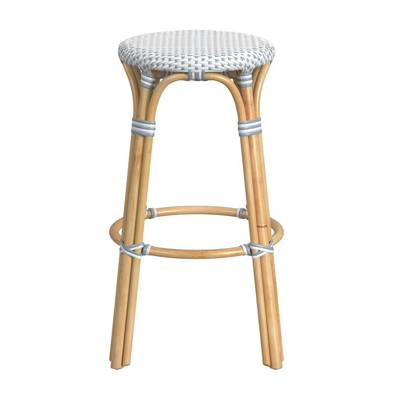 Tobias Rattan Round Bar Stool