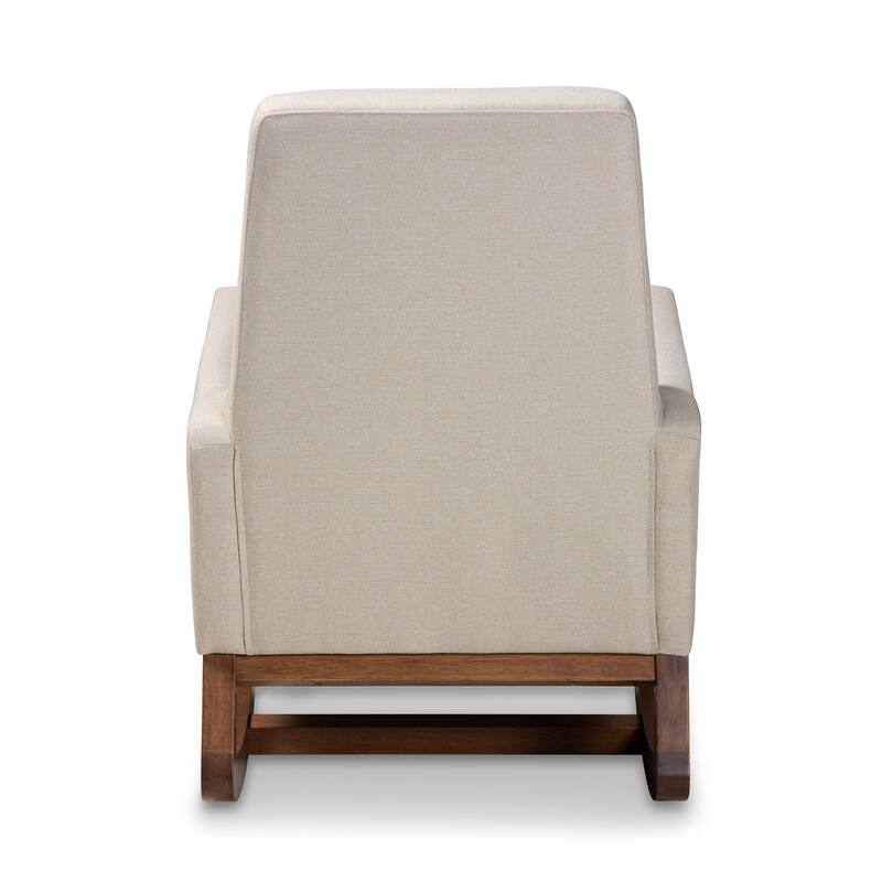 Carson Carrington Honningsvag Mid-century Modern Light Beige Upholstered Rocking Chair