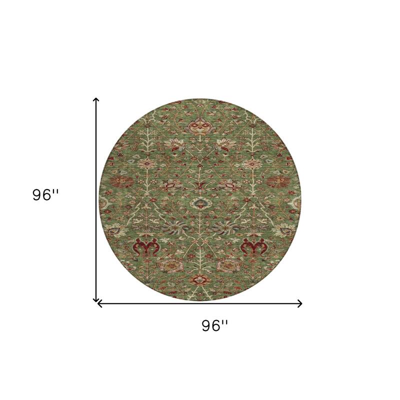 HomeRoots Floral Transitional Rectangle Outdoor Rug