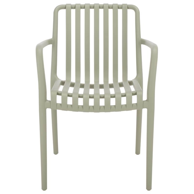 SAFAVIEH Outdoor Living Holly Stacking Dining Armchair (Set of 2) - 22"W x 22"D x 32"H