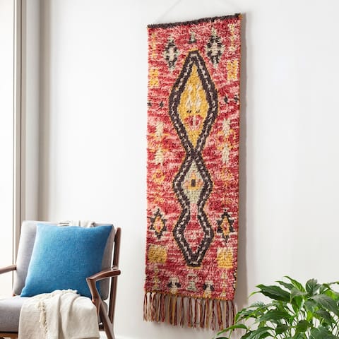 Asiya Handwoven High Pile Wool Wall Hanging - 63"H x 24"W
