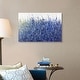 preview thumbnail 11 of 25, "Shades Of Blue Wild Flowers" Abstract Floral Landscape Canvas Wall Art