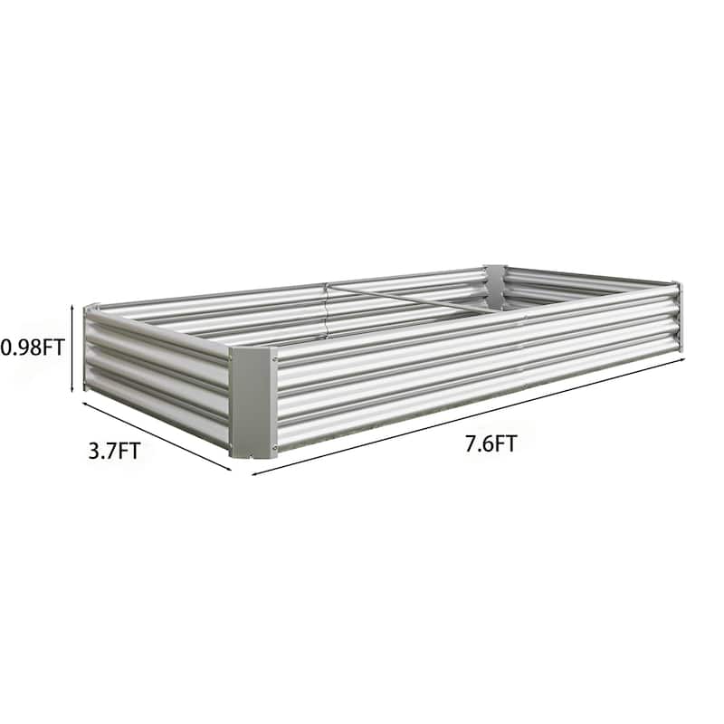 Metal Garden Bed,Rectangle Planter for Flowers Plants,Vegetables Herb
