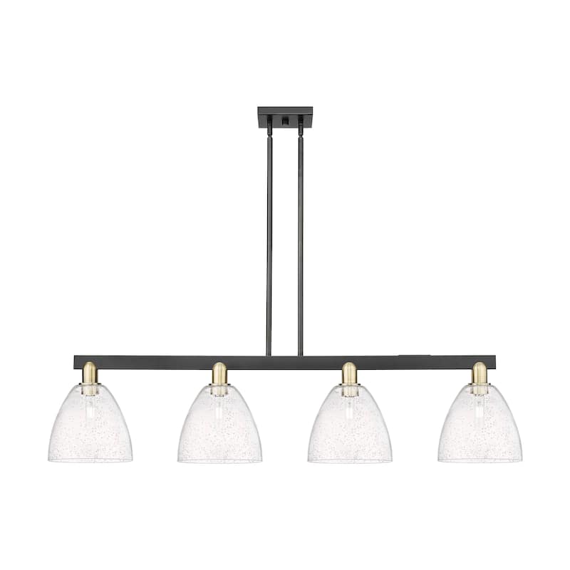 Innovations Lighting Endless Possibilities Arcadia - Bristol - 4 Light 52" Stem Hung Island Light - Black Antique Brass/Seedy
