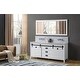 preview thumbnail 2 of 1, Da Vinci Premium 72 in. Vanity in White with White Carrara Marble Top with white basins