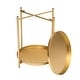 preview thumbnail 14 of 14, Adeco Side Table 2-Tier Metal Round End Table with Removable Tray - 17.5""(D)x 17.5""(W)x 20.7""(H)