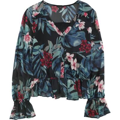Guess Womens Montara Peasant Blouse