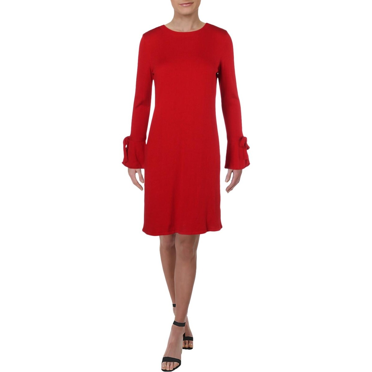 michael kors red sweater dress