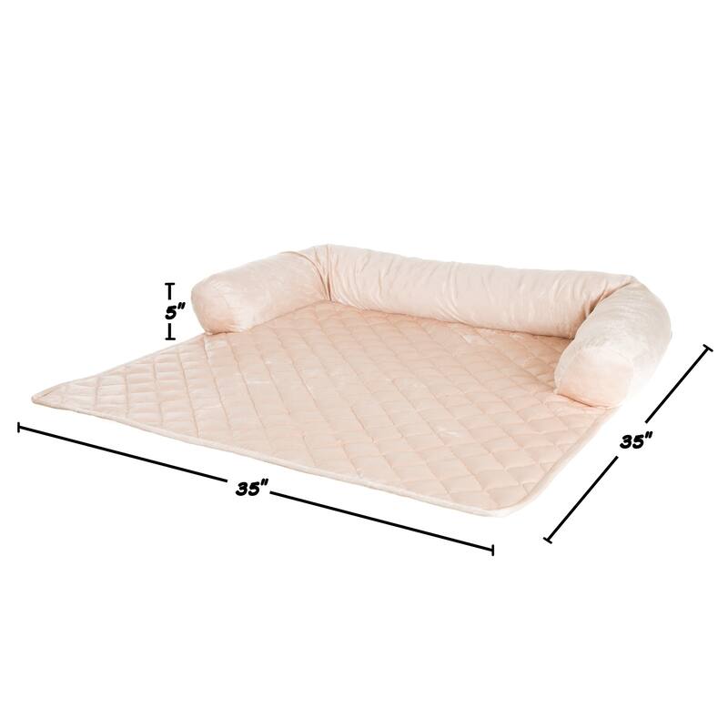 PETMAKER Couch Cover with Memory Foam Bolster for Dogs